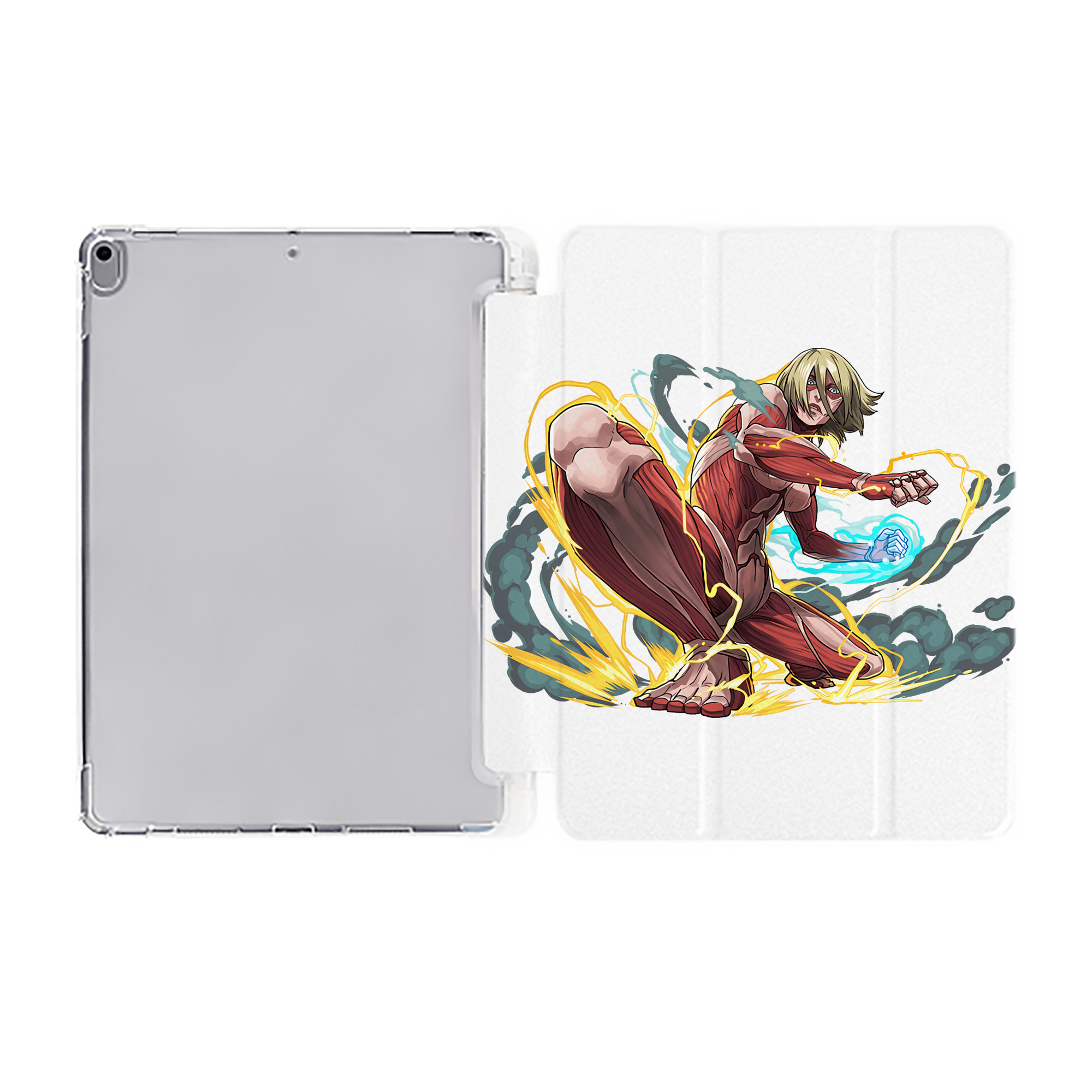 （画像用） 進撃の巨人 Attack on Titan IPad ケース ペン収納付き 三つ折りスタンド PUレザー×シリコン 対応機種9.5/10.5/10.9インチ